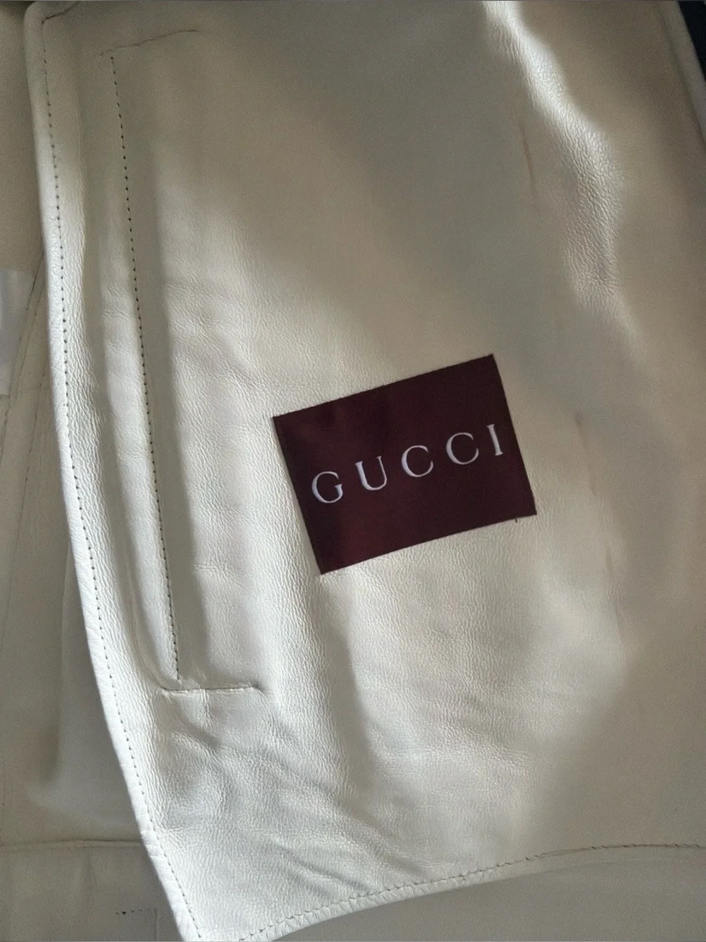 Gucci leather bomber